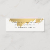 Faux Gold Brushed Mini Visitekaartje (Achterkant)
