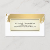 Faux Gold Brushed Monogram Visitekaartje (Achterkant)