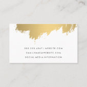 Faux Gold Brushed Slate Texture Visitekaartje (Achterkant)