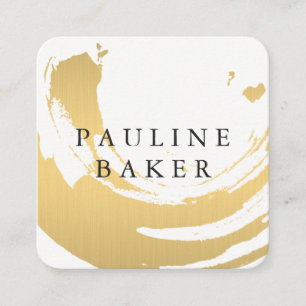 Faux Gold Brushed Vierkante Visitekaartje