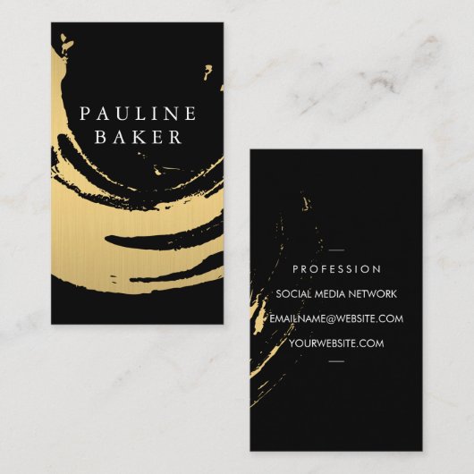 Faux Gold Brushed Visitekaartje (Voorkant / Achterkant)