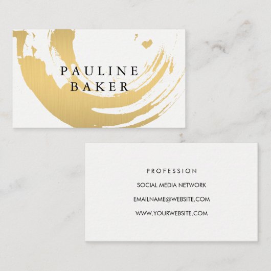 Faux Gold Brushed Visitekaartje (Voorkant / Achterkant)