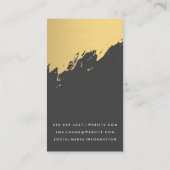 Faux Gold Brushed White Grey Visitekaartje (Achterkant)