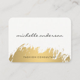 Faux Gold Brushed White Grey Visitekaartje