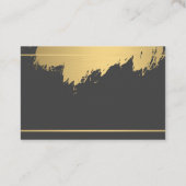 Faux Gold Brushed Zwart Grijs Goud Rand Visitekaartje (Achterkant)