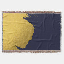 Faux Gold Brushstrokes met Navy Blue Background