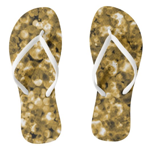 Faux Gold Bubble Teenslippers (Voetbed)