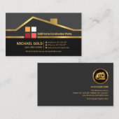 Faux Gold Building Roof Handyman Contractor Visitekaartje (Voorkant / Achterkant)