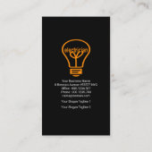 Faux Gold Bulb Flash Light Gold Beam Electricia Visitekaartje (Achterkant)