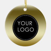 Faux Gold Business Company Logo Keramisch Ornament (Voorkant)