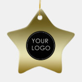 Faux Gold Business Company Logo Star Keramisch Ornament (Voorkant)