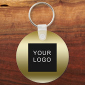 Faux Gold Business Corporate Logo Design Sleutelhanger (Voorkant)