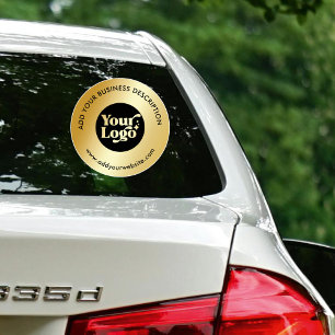 Faux Gold Business Logo Website Car Window Decal Sticker