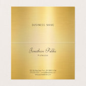 Faux Gold Calligraded Script Monogrammed Modern Visitekaartje (Binnenkant ongevouwen)