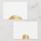 Faux Gold Calligraphy Monogram Elegant Sjabloon (Voorkant / Achterkant)