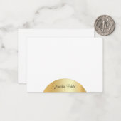 Faux Gold Calligraphy Monogram Elegant Sjabloon (Voorkant / Achterkant in situ)