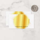 Faux Gold Calligraphy Monogram Elegant Sjabloon (Voorkant / Achterkant in situ)