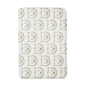 Faux Gold Cat Face - Aangepaste achtergrondkleur Badmat (Voorkant Verticaal)