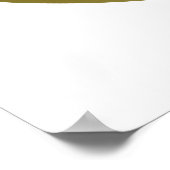 Faux Gold Cat Face - Aangepaste achtergrondkleur Poster (Hoek)