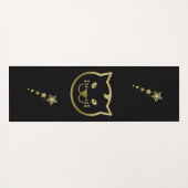 Faux Gold Cat Face - Aangepaste achtergrondkleur Yogamat (Achterkant (horizontaal))