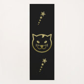 Faux Gold Cat Face - Aangepaste achtergrondkleur Yogamat (Voorkant)