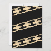 Faux Gold Chain Block Party Hip Hop Invitation Kaart (Achterkant)