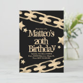 Faux Gold Chain Block Party Hip Hop Star Kaart (Staand voorkant)