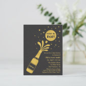 Faux Gold Champagne Klaar voor Pop Baby shower Kaart (Staand voorkant)