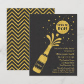 Faux Gold Champagne Klaar voor Pop Baby shower Kaart (Voorkant / Achterkant)