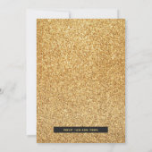 Faux Gold  Chandelier Birthday Party Kaart (Achterkant)