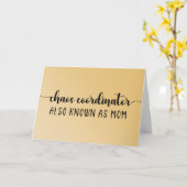 Faux Gold Chaos Coordinator Moederdag Kaart (Gele Bloem)