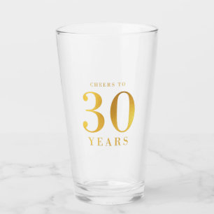Faux Gold Cheers tot 30 jaar verjaardag Glas