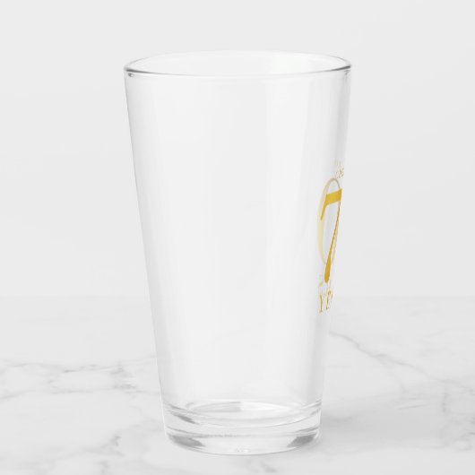 Faux Gold Cheers tot 70 jaar verjaardag Glas (Rechts)