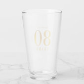 Faux Gold Cheers tot 80 jaar verjaardag Glas (Achterkant)