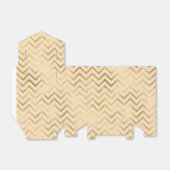 Faux Gold Chevron Patroon Bedankdoosjes (Uitgevouwen)