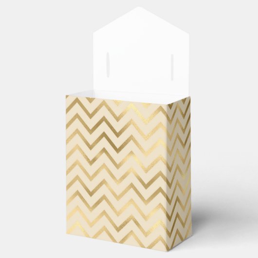 Faux Gold Chevron Patroon Bedankdoosjes (Geopend)