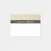 Faux Gold Chevron Stripes Post-it® Notes (Voorkant)