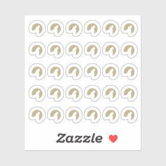Faux Gold Chicken Wedding Place Cards Meal Choice Sticker