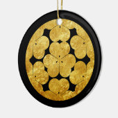 Faux Gold Chosokabe Japan Mon Oosterse Kunst Keramisch Ornament (Links)