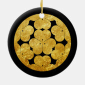 Faux Gold Chosokabe Japan Mon Oosterse Kunst Keramisch Ornament (Achterkant)
