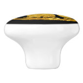  Faux Gold Chosokabe Japan Mon Oosterse Kunst Keramische Knop (Zijkant)