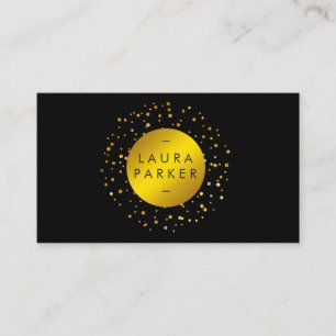 Faux Gold Circle Confetti Elegant grafische ontwer Visitekaartje