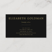 Faux Gold Circle Design Klantenkaartje (Achterkant)