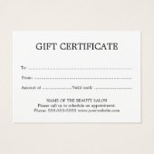 Faux Gold Circle Schaar minimaal Elegant Visitekaartje (Achterkant)