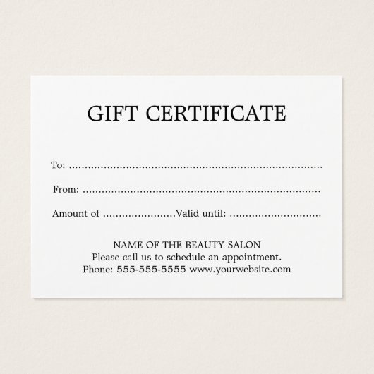 Faux Gold Circle Schaar minimaal Elegant Visitekaartje (Achterkant)