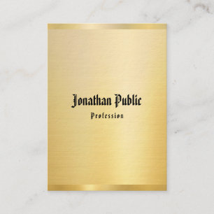 Faux Gold Classic American Text  Sjabloon Visitekaartje