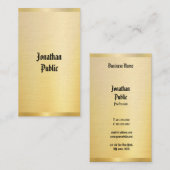 Faux Gold Classic Font  Sjabloon Elegant Visitekaartje (Voorkant / Achterkant)
