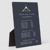 Faux Gold Clothes Hanger Pricing/Services display Fotoplaat (Zijkant)