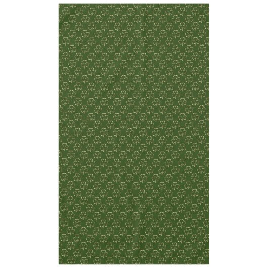 Faux Gold Clovers Shamrock Green Pattern Irish Tafelkleed (Voorkant)
