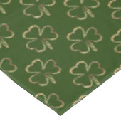 Faux Gold Clovers Shamrock Green Pattern Irish Tafelkleed (Gekanteld)